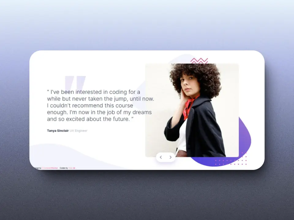 Coding bootcamp testimonials slider screenshot