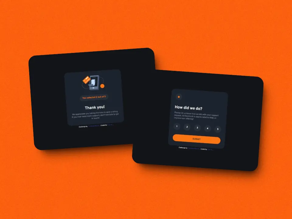 Interactive rating component screenshot